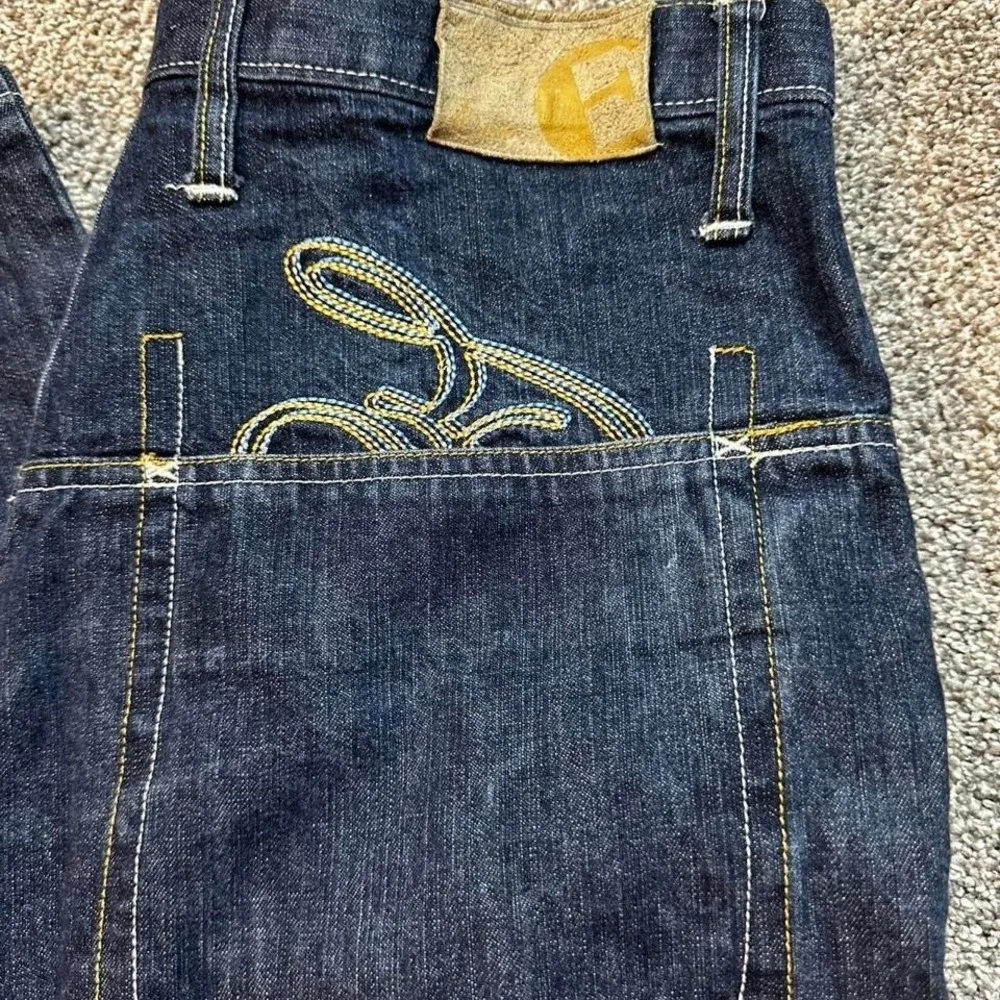 Vintage Y2K Exsto wide leg‎ baggy punk skater grunge denim jeans fits 36x32